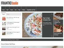 Tablet Screenshot of franticfoodie.com